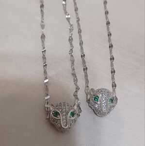 Leopard pendant necklaces